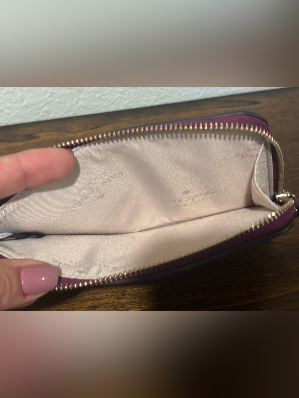 kate spade Metallic Plum Wristlet in Shimmery Wine - Picture 8 of 9